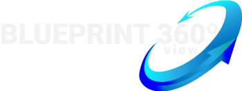 Blueprint360View brand identity symbol representing digital surveying and immersive 3D solutions in Southern United Kingdom.
