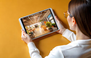 Buyer viewing 3D property model