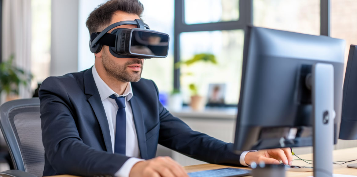 Professional reviewing guided 3D property tour Southern UK