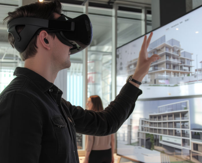 Technician creating guided virtual tour Southern UK