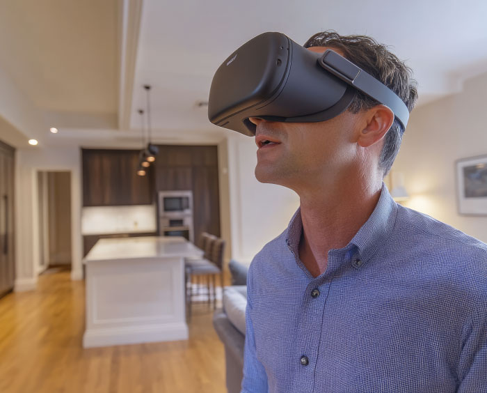 VR headset guided tour Southern UK