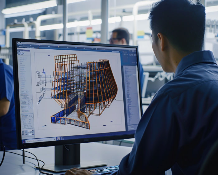 Architect viewing 3D model Southern UK