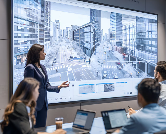 Engineer presenting deliverables Southern UK