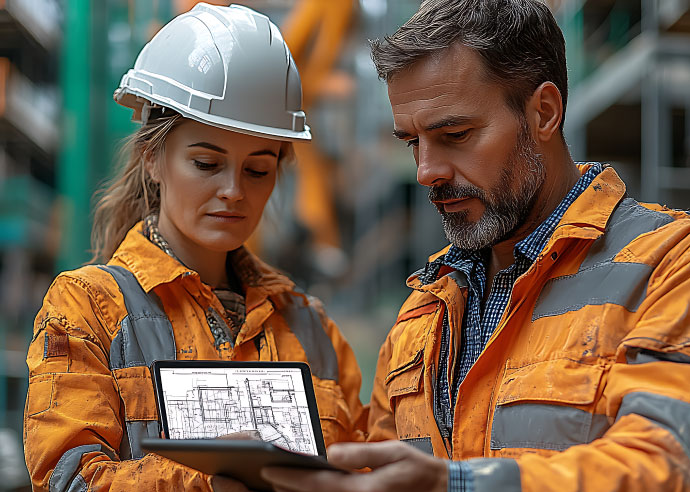 Contractors on-site Southern UK