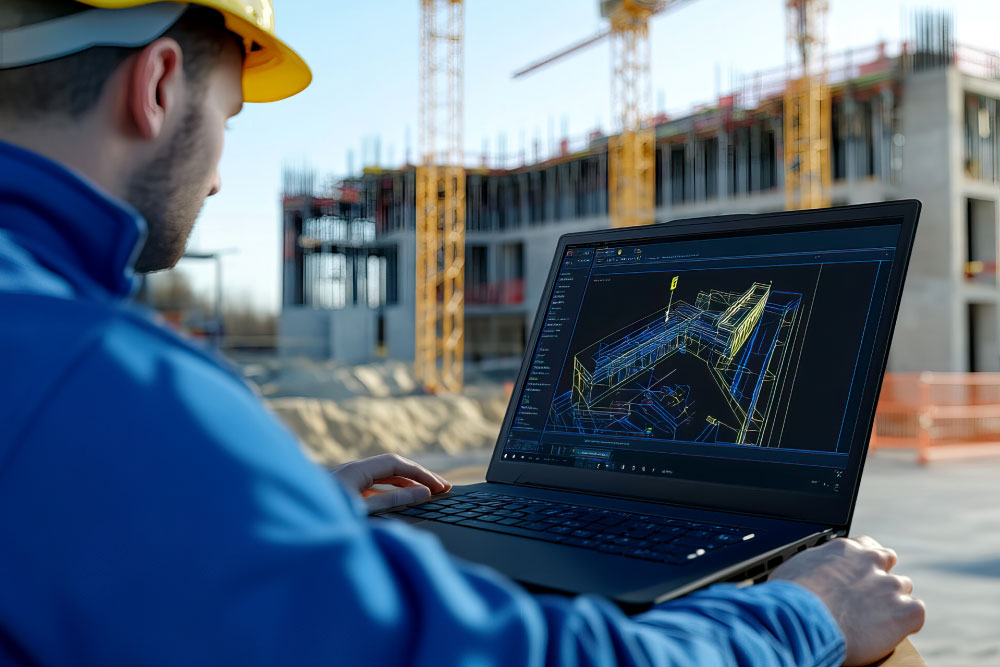 Construction manager laptop Southern UK