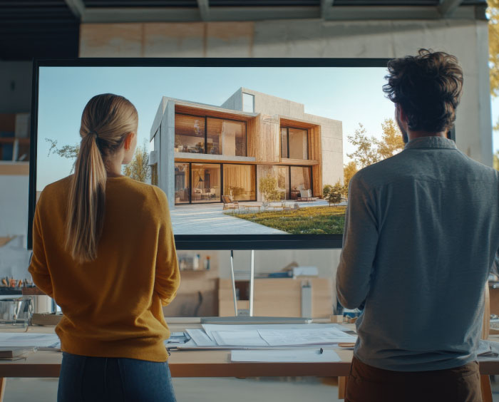 Team reviewing model Southern UK